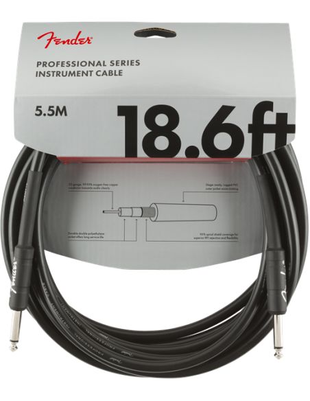 Instrument Cable Fender Professional 5.5M BLK