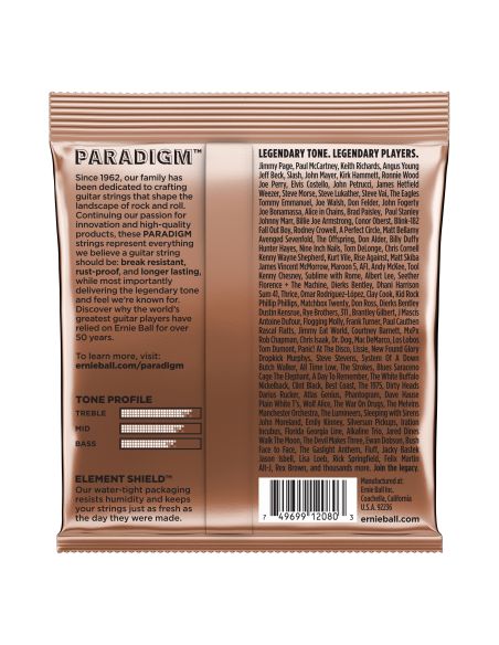 PARADIGM EXTRA LIGHT PHOSPHOR BRONZE ACOUSTIC GUITAR STRINGS - 10-50 GAUGE