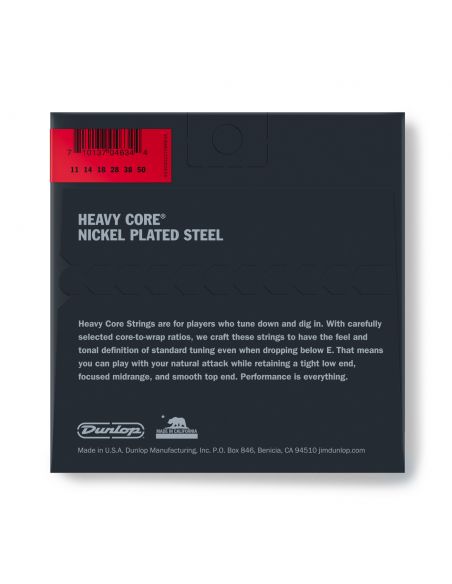 DUNLOP HEAVY CORE ELECTRIC GUITAR STRINGS SET/6