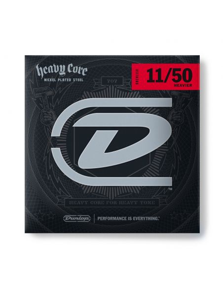 DUNLOP HEAVY CORE ELECTRIC GUITAR STRINGS SET/6