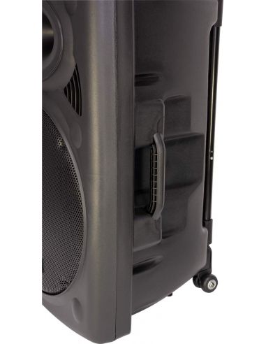 Portable Speaker PA 15 800W - USB / BT / REC + 2 VHF microphones - Ibiza  Sound PORT15VHF-BT