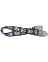 Stagg Terylene guitar strap with Mexican skull pattern