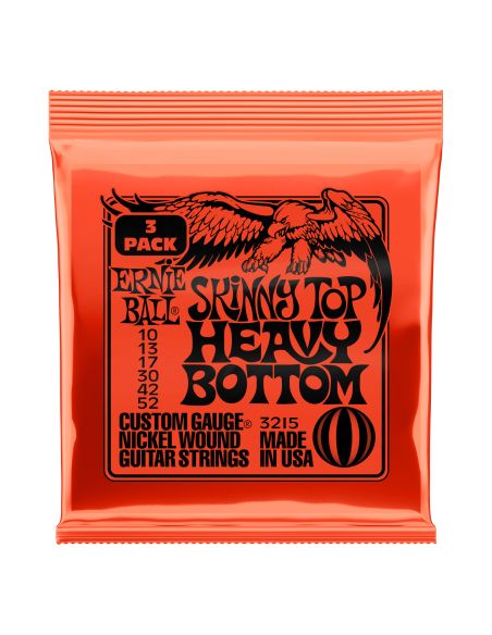 Stygos el. gitarai Ernie Ball Skinny Top Heavy Bottom Slinky 10-52 (3 komplektai)