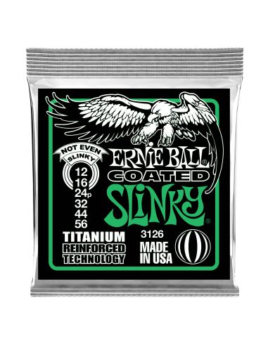 Stygos el. gitarai Ernie Ball Not Even Slinky Coated Titanium 12-56