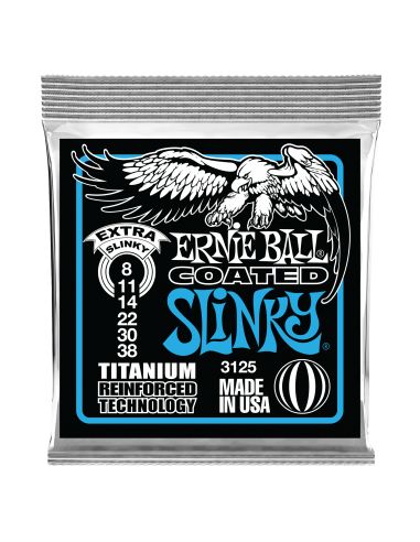 Stygos el. gitarai Ernie Ball Extra Slinky Coated Titanium 8-38