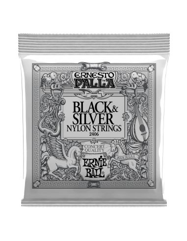 Stygos klasikinei gitarai Ernie Ball 2406 Black & Silver