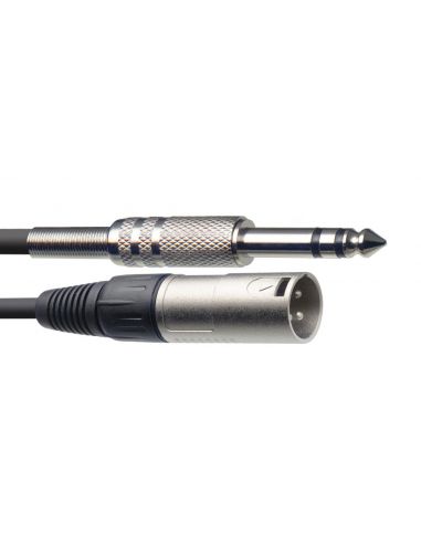 Stagg Audio cable, XLR/jack (m/m), 6 m (20'), symmetric