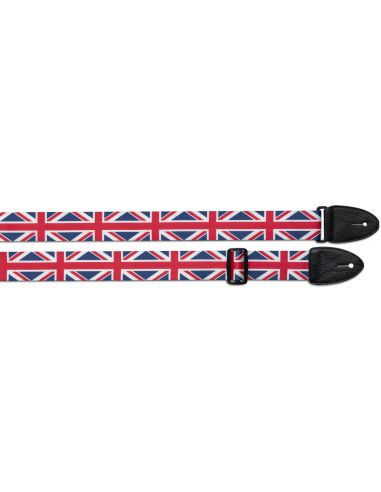 Stagg Terylene guitar strap with UK flag pattern