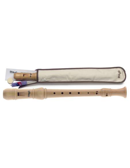 Soprano recorder, German fingering, Maple wood