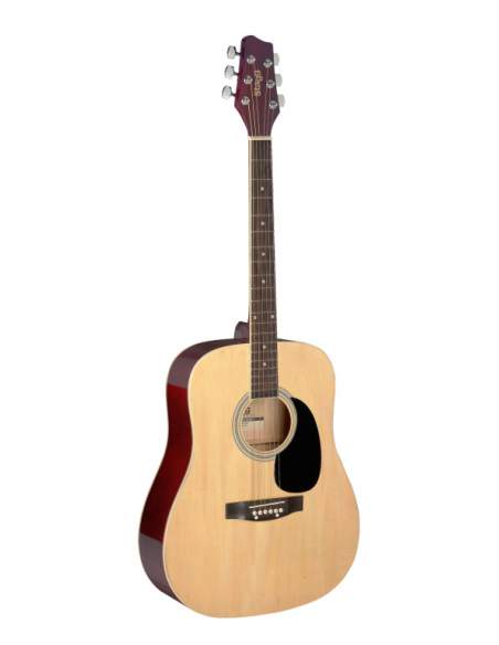 3/4 natural dreadnought acoustic guitar with basswood top