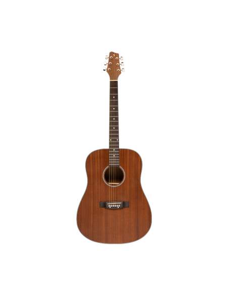 Acoustic dreadnought guitar, sapele, natural finish