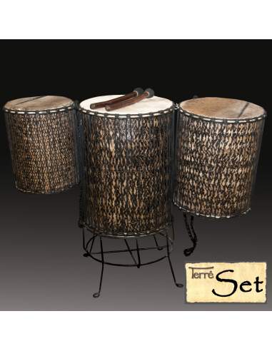 Doun Doun set made of bamboo with Stand and 2 sticks Terre