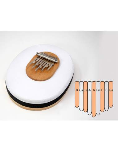 Kalimba 9 A-Major skin-white