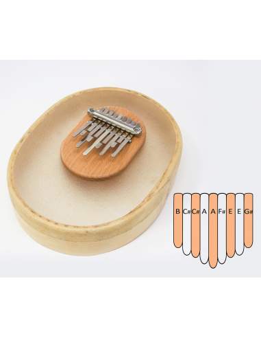 Kalimba 9 A-Major transparent Skin