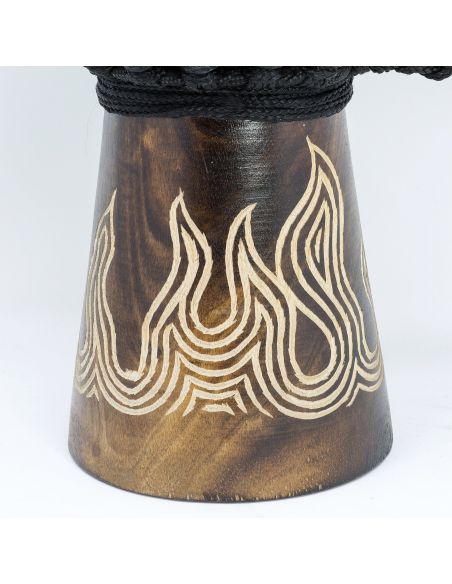 Djembe Terre carved - burned 30 cm