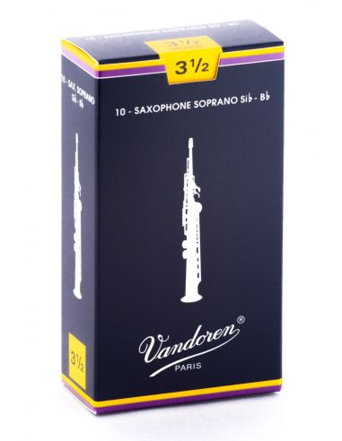 Box of 10 trad soprano sax reeds n 3,5