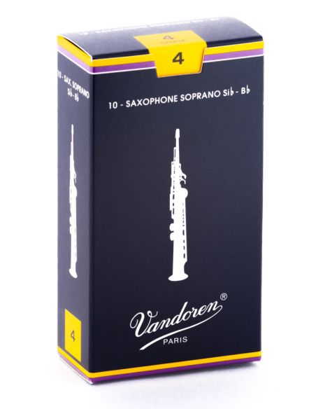 Box of 10 trad soprano sax reeds n 4