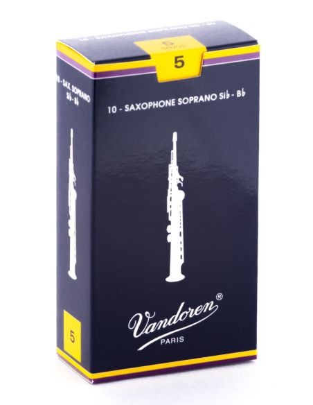 box of 10 trad soprano sax reeds n 5