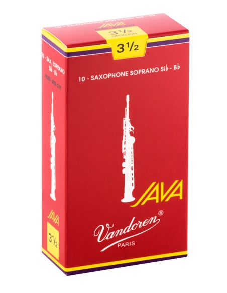 box of 10 soprano java red cut reeds 3,5