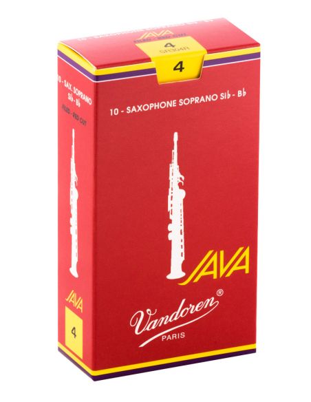 box of 10 soprano java red cut reeds 4