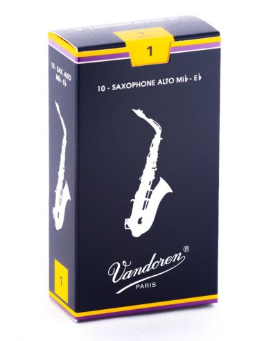 Box of 10 trad alto sax reeds n 1