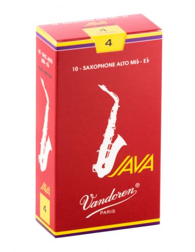 box of 10 alto java red cut reeds 4