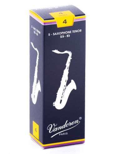 Box of 5 trad tenor sax reeds n 4