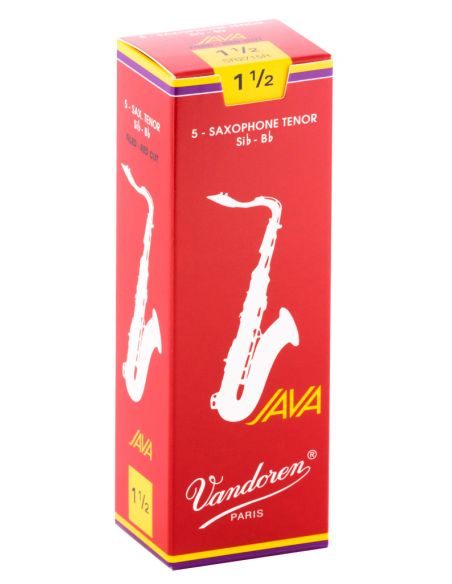 box of 5 tenor java red cut reeds 1,5