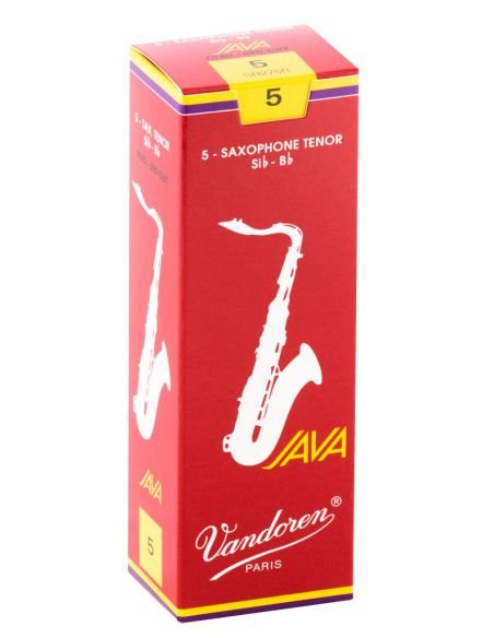 box of 5 tenor java red cut reeds 5