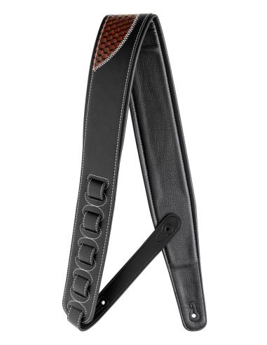 guitar strap leather black