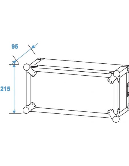 Daiktadėžė ROADINGER Amplifier Rack PR-2, 4U, 47cm deep