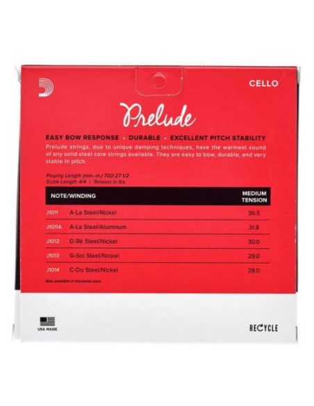 Cello strings  D'addario J1010 4/4M