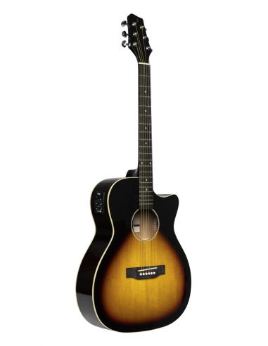 Cutaway acoustic-electric auditorium guitar, sunburst