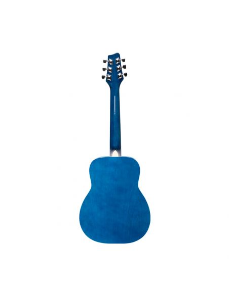 1/2 blue dreadnought acoustic guitar with basswood top