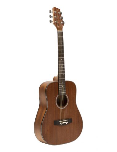 Acoustic dreadnought travel guitar, sapele, natural finish