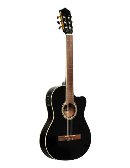 SCL60 cutaway acoustic-electric classical guitar with B-Band 4-band EQ, black