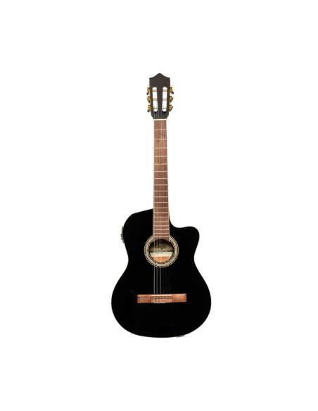 SCL60 cutaway acoustic-electric classical guitar with B-Band 4-band EQ, black