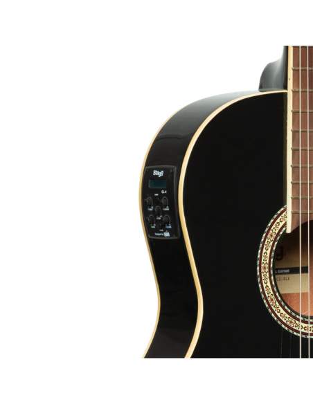 SCL60 cutaway acoustic-electric classical guitar with B-Band 4-band EQ, black