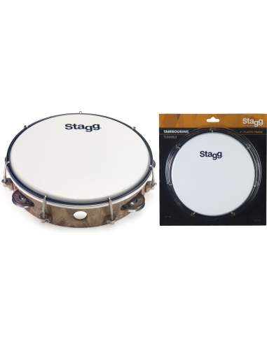 8" Tuneable plastic tambourine with 1 row of jingles