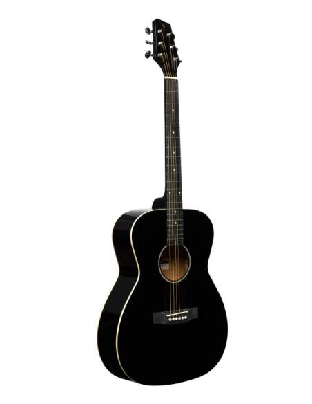 Auditorium guitar with basswood top, black