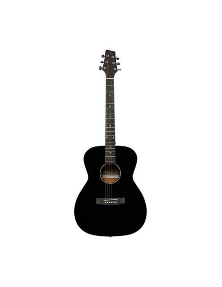 Auditorium guitar with basswood top, black