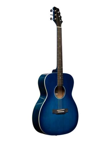 Auditorium guitar with basswood top, blue