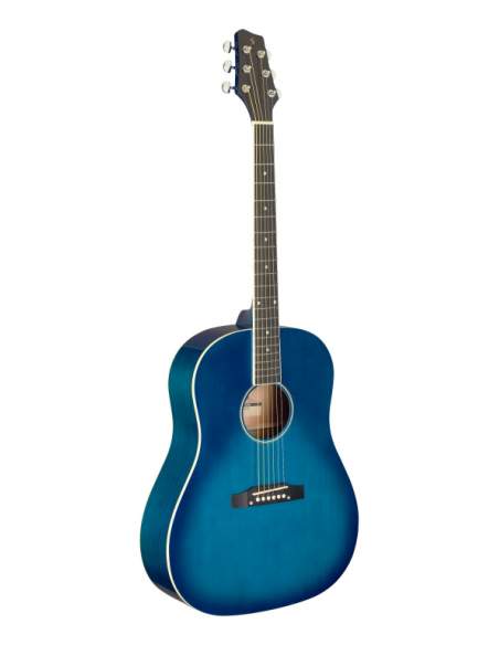 Slope Shoulder dreadnought guitar, transparent blue