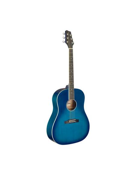 Slope Shoulder dreadnought guitar, transparent blue