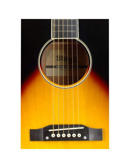 Slope Shoulder dreadnought guitar, sunburst