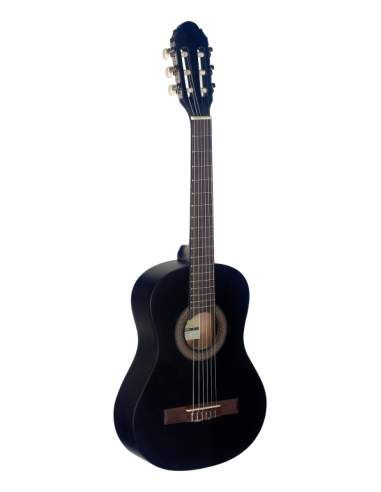 1/2 black classical guitar with linden top