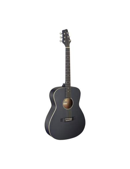 Auditorium guitar with basswood top, black, left-handed model