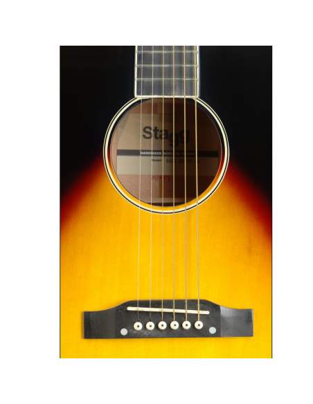 Slope Shoulder dreadnought guitar, sunburst, lefthanded model