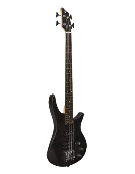 4 stygų bosinė gitara Stagg SBF-40 BLK 3/4 Fusion