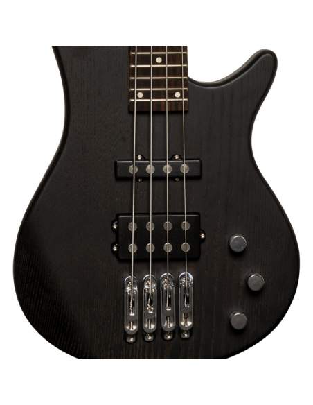 4 stygų bosinė gitara Stagg SBF-40 BLK 3/4 Fusion